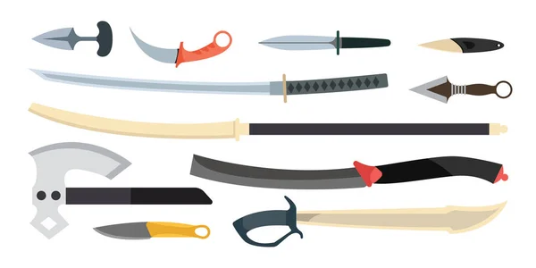 Knifes arma vetor ilustração . —  Vetores de Stock