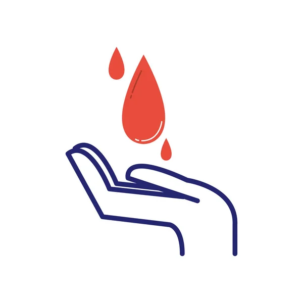 Voluntariado donación de sangre icono vector . — Vector de stock