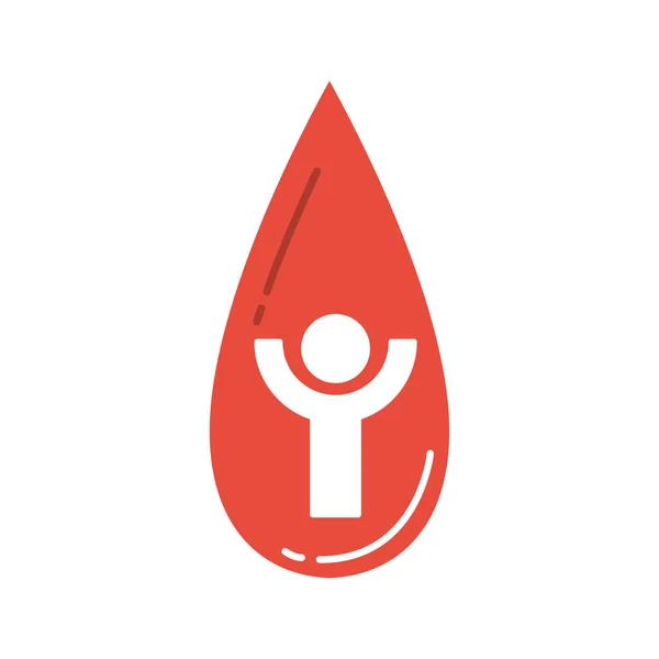 Dobrovolnická krevní dárcovství ikona Vektor. — Stockový vektor