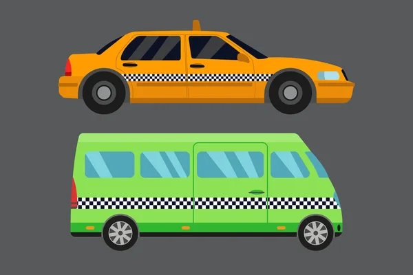 Città strada taxi trasporto vettore illustrazione . — Vettoriale Stock