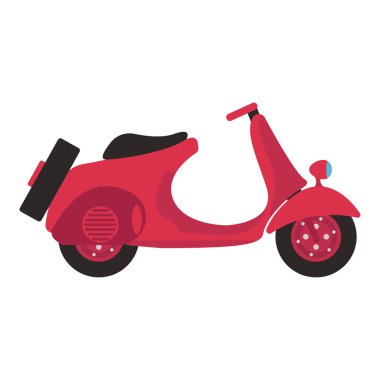 Retro vektör scooter çizim.