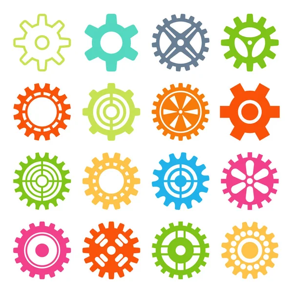 Dişli simgeler izole vektör çizim.