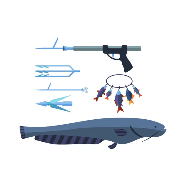 Speargun vector ilustración — Vector de stock