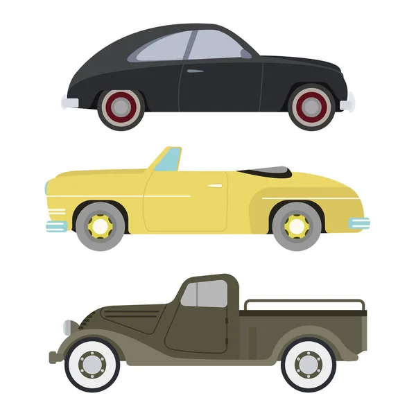 Ilustración vectorial coche retro. — Archivo Imágenes Vectoriales