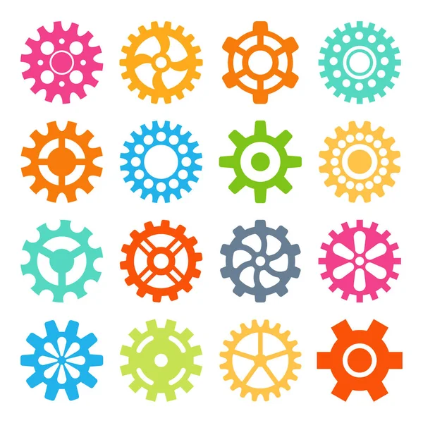 Dişli simgeler izole vektör çizim.