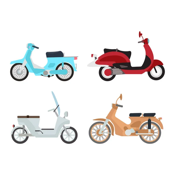 Retro vettoriale scooter illustrazione . — Vettoriale Stock