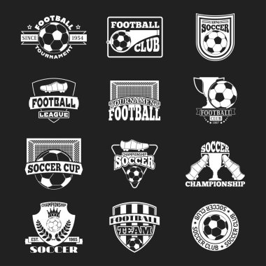 Futbol işareti vektör set.