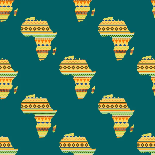 Afrika Kontinent nahtlose Muster Vektor Illustration. — Stockvektor