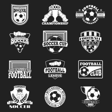 Futbol işareti vektör set.