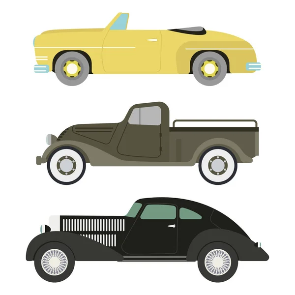 Ilustración vectorial coche retro. — Archivo Imágenes Vectoriales