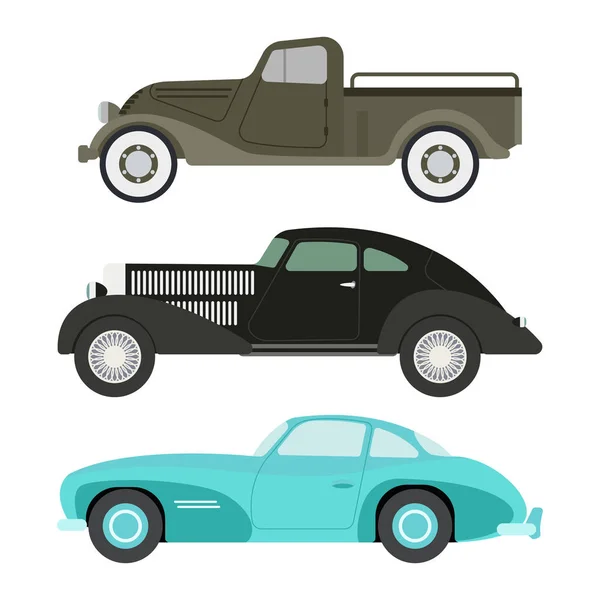 Ilustración vectorial coche retro. — Vector de stock