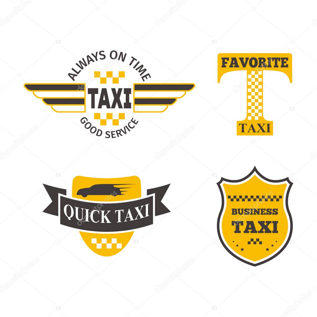 Taxi badge vector illustration.