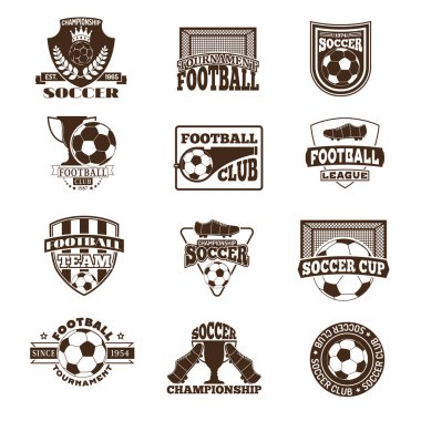 Futbol işareti vektör set.