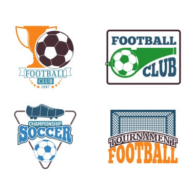 Futbol işareti vektör set.