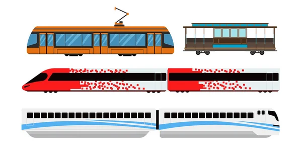 Illustration vectorielle du transport ferroviaire urbain . — Image vectorielle