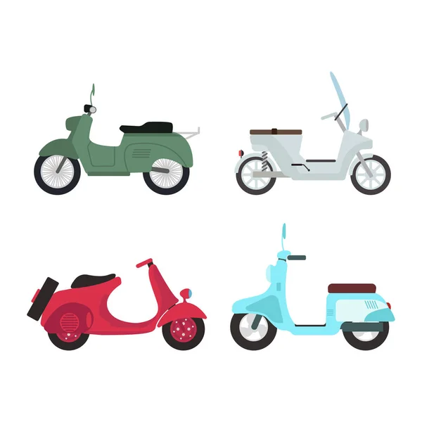 Retro vettoriale scooter illustrazione . — Vettoriale Stock