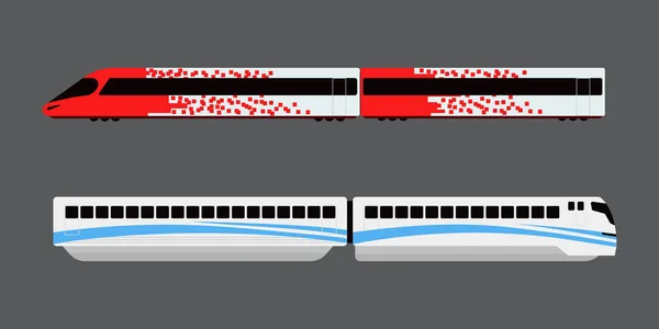 Ilustración vectorial transporte ferroviario urbano . — Archivo Imágenes Vectoriales