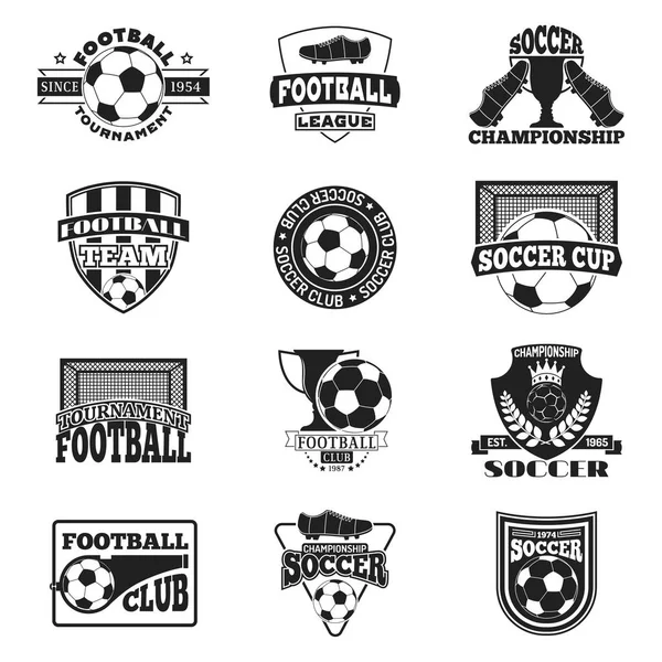 Набор векторов футбольных знаков . — стоковый вектор