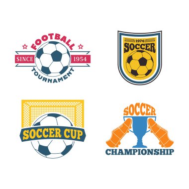 Futbol işareti vektör set.