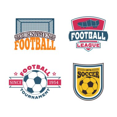 Futbol işareti vektör set.