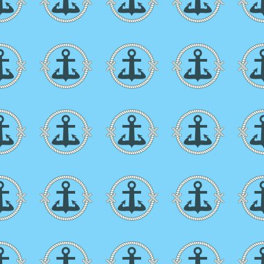 Çapa sembolü vektör seamless modeli.