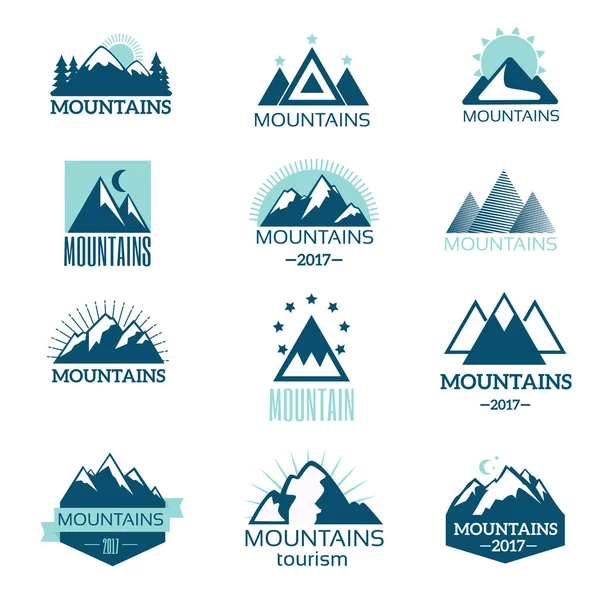 Vector Mountain symboluppsättning — Stock vektor