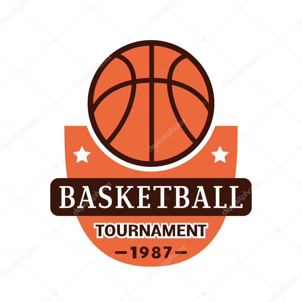 Basketball championship badge vector.