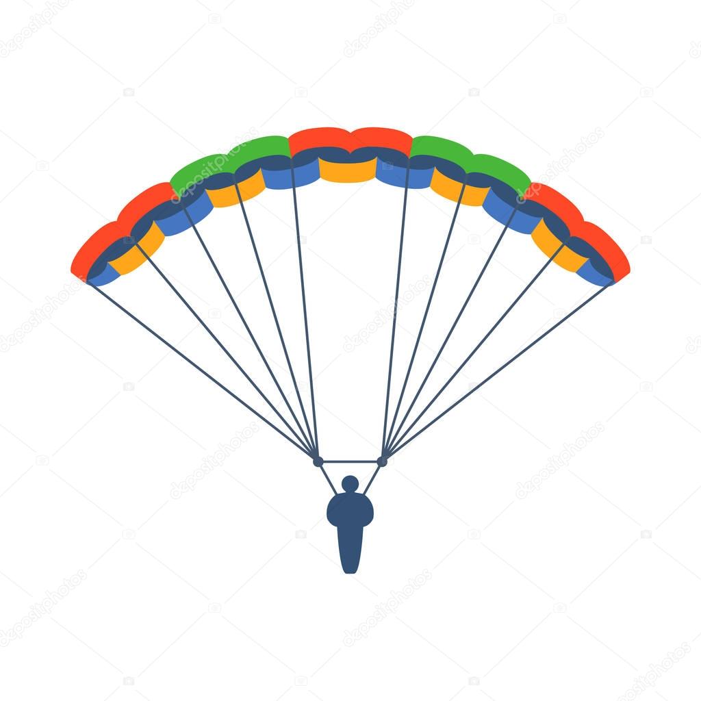 Parachute vector illustration fly