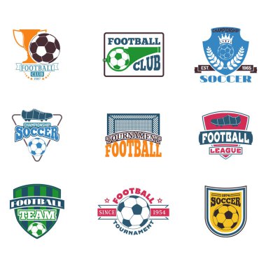 Futbol işareti vektör set.