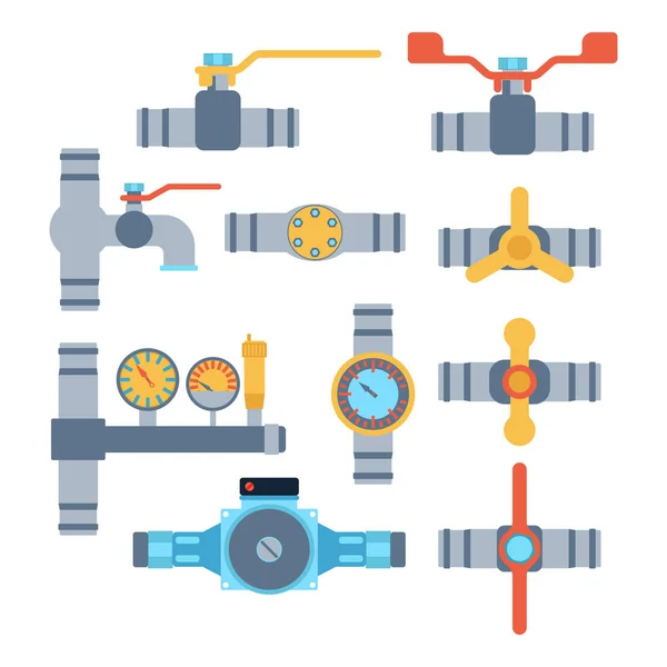 Изолированные векторные иконки труб . — стоковый вектор