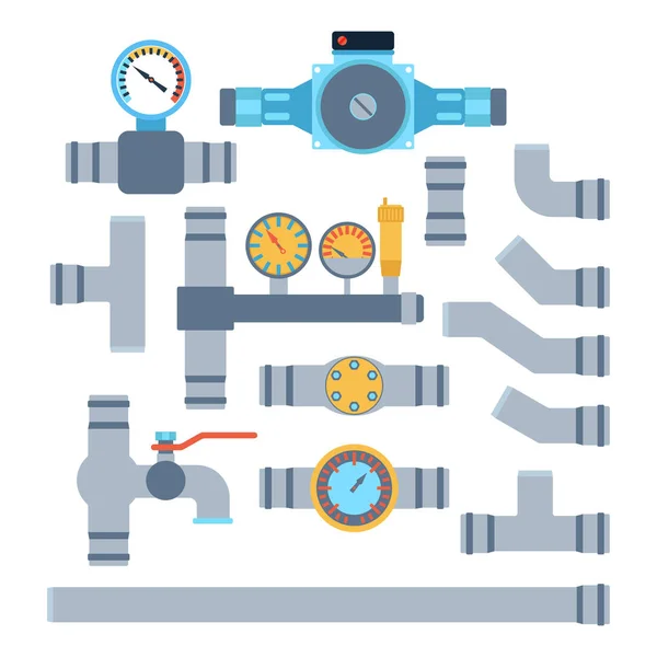 Boruları izole simgeler vektör. — Stok Vektör