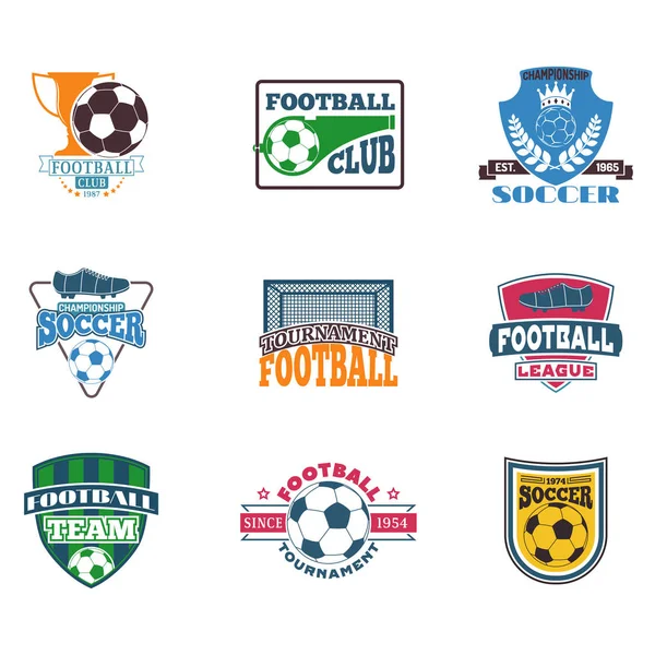 Voetbal teken vector set. — Stockvector