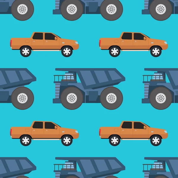 Carga caminhão sem costura padrão vetor ilustração . —  Vetores de Stock