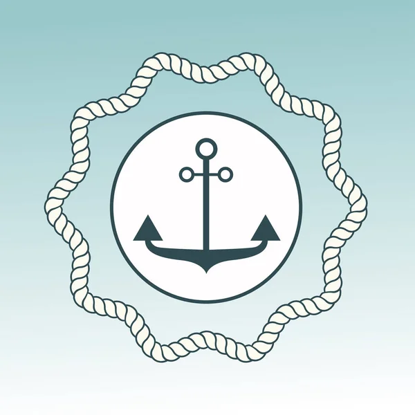 Anker nautisches Symbol Vektor-Abzeichen. — Stockvektor