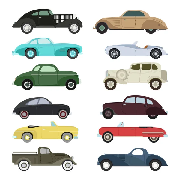 Ilustración vectorial coche retro. — Vector de stock