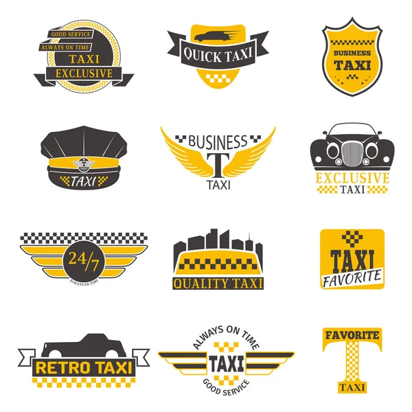 Taxi badge vectorillustratie. — Stockvector