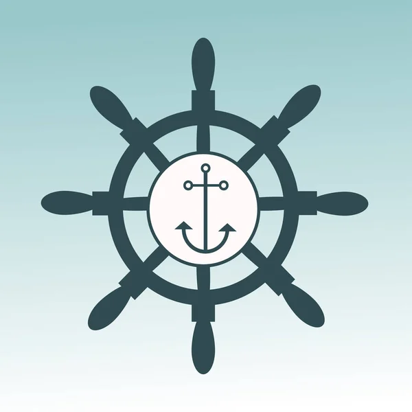 Ancoraggio simbolo nautico distintivo vettoriale . — Vettoriale Stock
