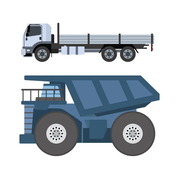 Camions vecteur de véhicule de livraison . — Image vectorielle