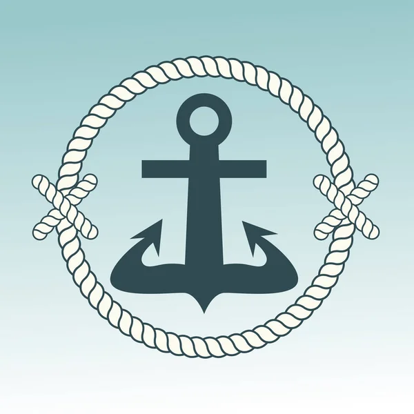 Anker nautisches Symbol Vektor-Abzeichen. — Stockvektor