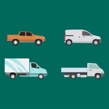 Farklı otomobil vektör kümesi taşıma.