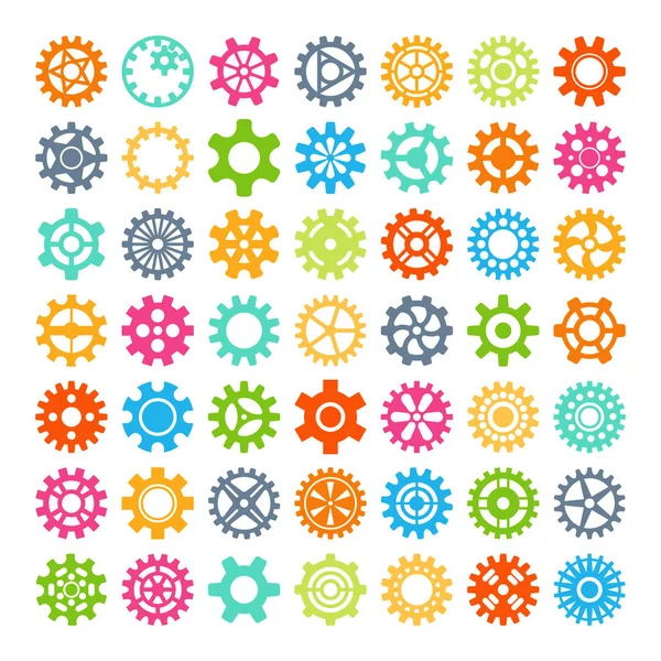 Dişli simgeler izole vektör çizim.