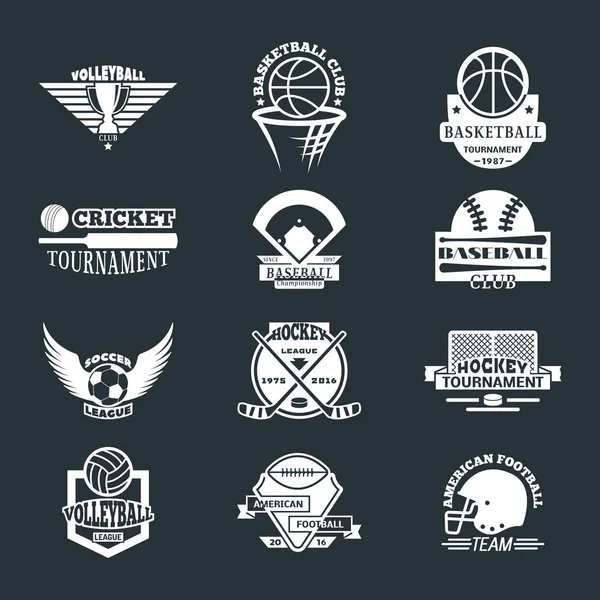 Sport team badge vektor set. — Stock vektor