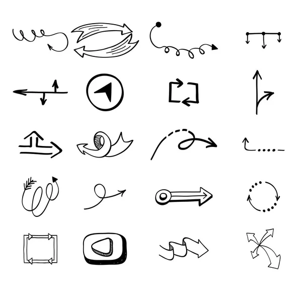Illustrazione vettoriale delle icone freccia. — Vettoriale Stock