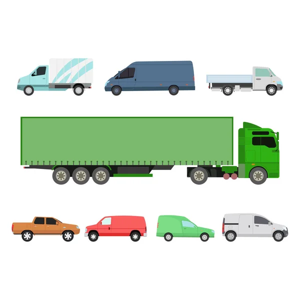 Diferentes coches vector de transporte conjunto . — Vector de stock