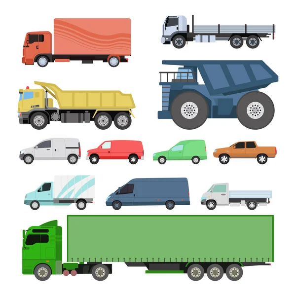 Diferentes carros conjunto vetor de transporte . —  Vetores de Stock