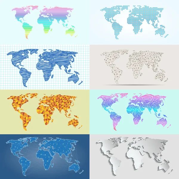 Cartes globe silhouette vectoriel illustration . — Image vectorielle