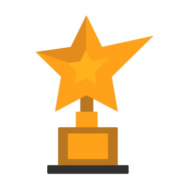 Beyaz vektör çizim üzerinde altın yıldız Ödülü.