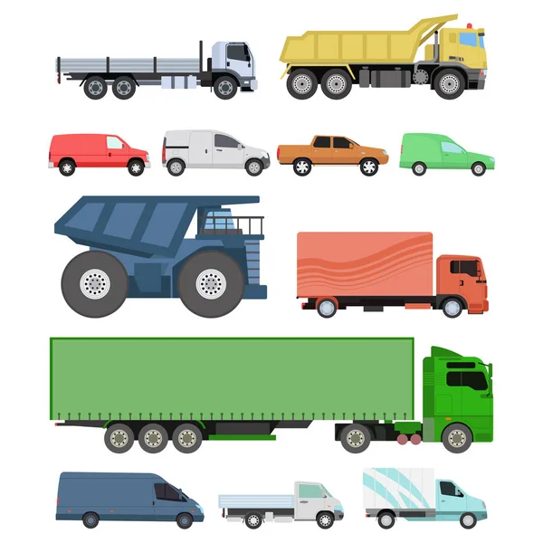 Diferentes coches vector de transporte conjunto . — Vector de stock