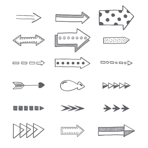 Ilustração vetorial de ícones de seta. — Vetor de Stock