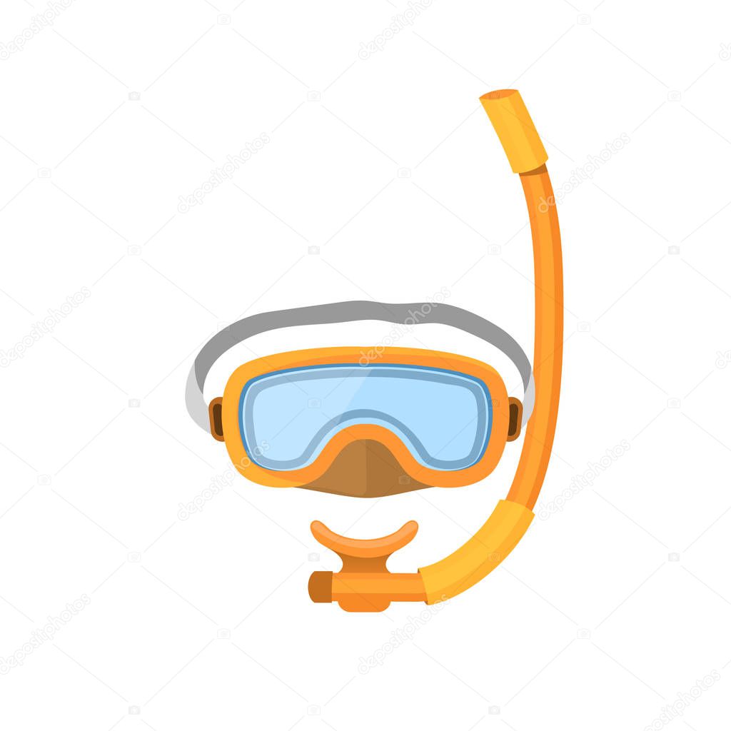 Diving mask isolated on white background.